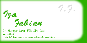 iza fabian business card