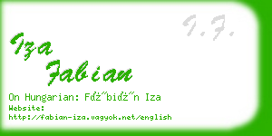 iza fabian business card